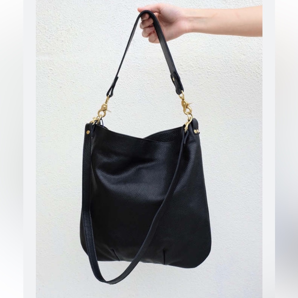 Clare V Veronique Bag in Toledo Pebble Black